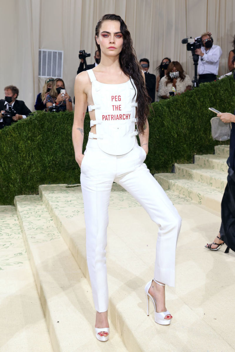 Cara Delevigne in Dior. Photograph by Taylor Hill/Getty Images